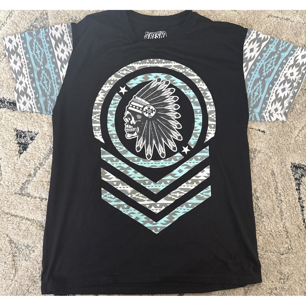 Fresh Laundry Short Sleeve T Shirt‎ Large Hustle Chief Graphic